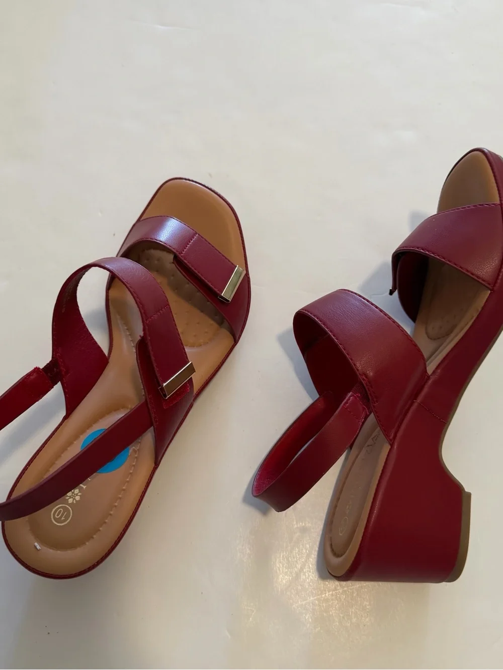 Patrizia Women's Burgundy Slingback Sandals